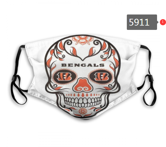 2020 NFL Cincinnati Bengals Dust mask with filter->nfl dust mask->Sports Accessory